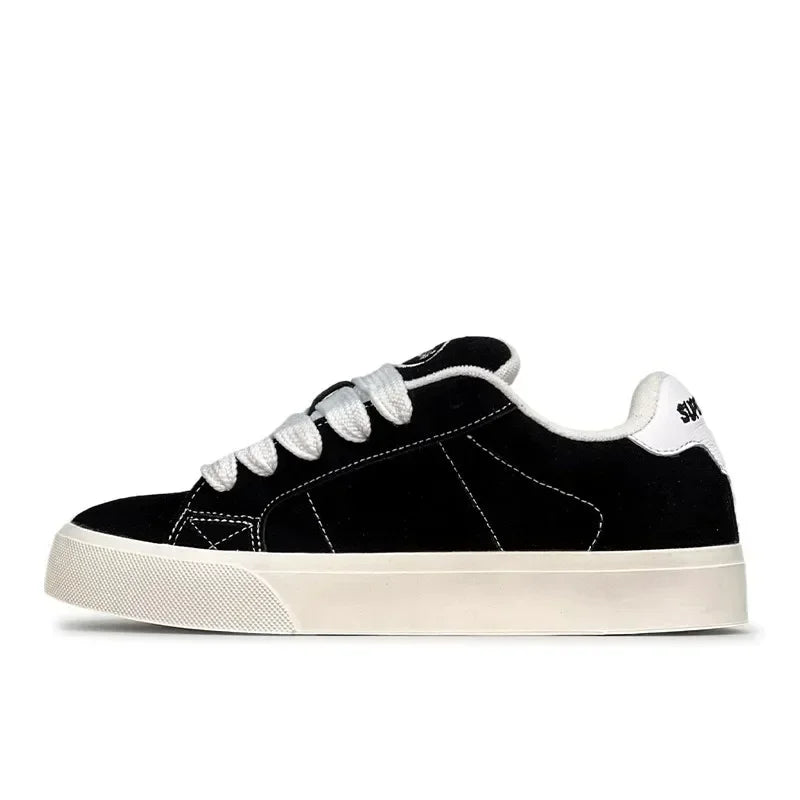 Fashion Lace-up Chunky Sneakers Spring Skateboard Shoes for Women Casual Tenis Woman Street Platform Vulcanized Shoes