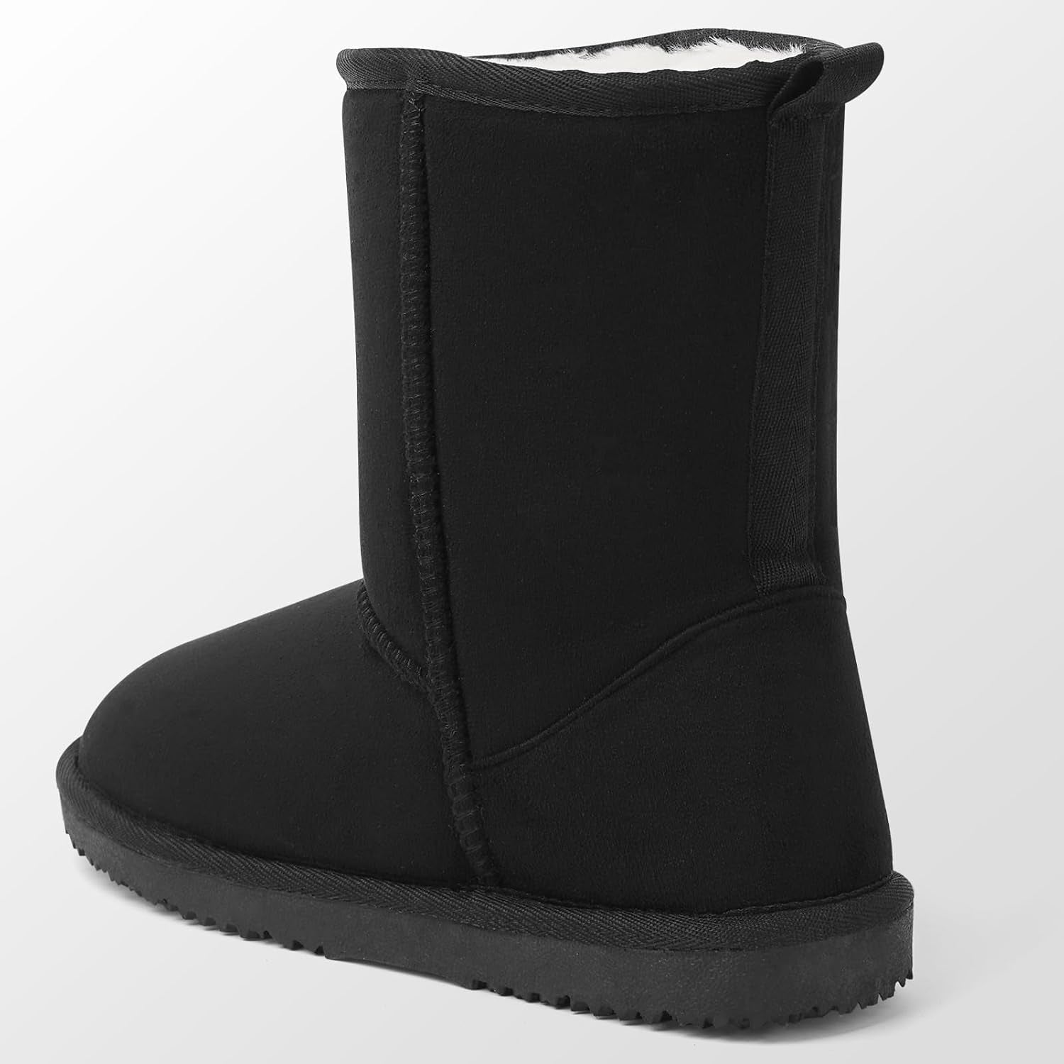 Winter Mid-Calf Plush Fuzzy Boots for Women Snow Womens Ankle Furry Slip on Boots Suede Platform Boot Fall Fur Cozy Shoes